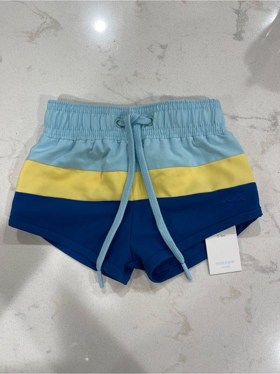 Minnow Other - NWT - Minnow boys sail blue colorblock boardie, size 0-6 months